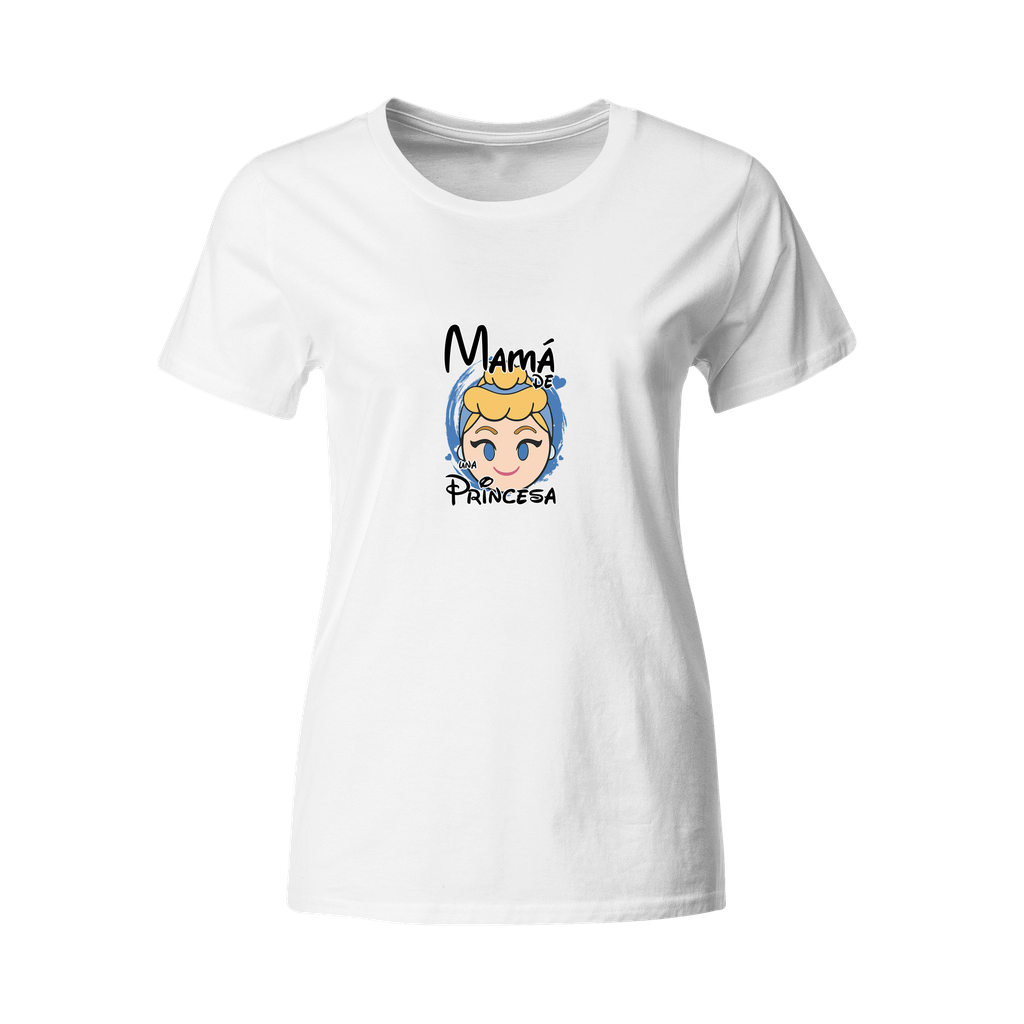 Playeras mamá e hijos:  Mamá de una princesa | Princesa Cenicienta, Cinderella.DM652