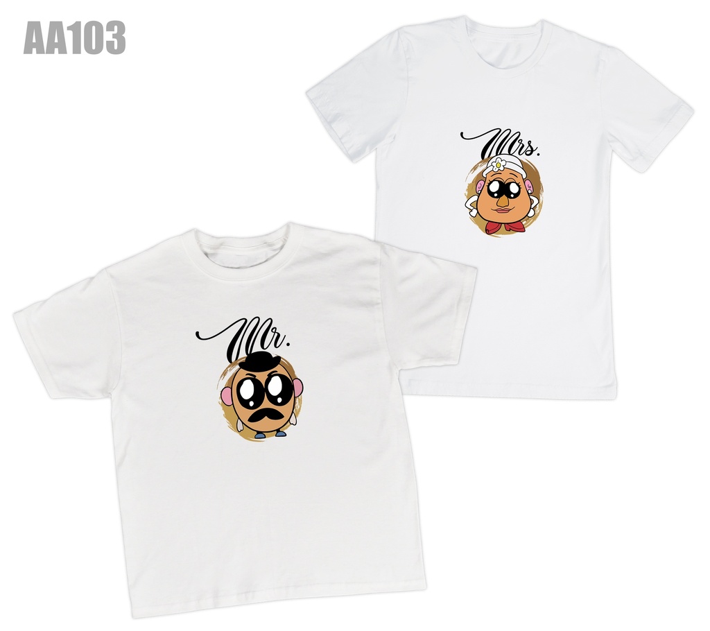 Playeras parejas: Señor y señora Cara de papa (1/2)