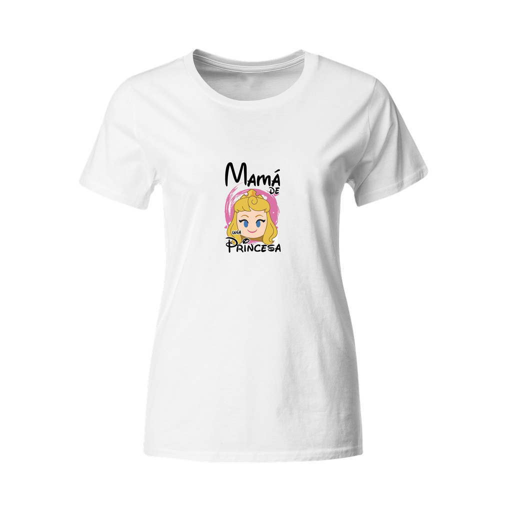 Playeras mamá e hijos:  Mamá de una princesa Aurora | Bella durmiente. DM656