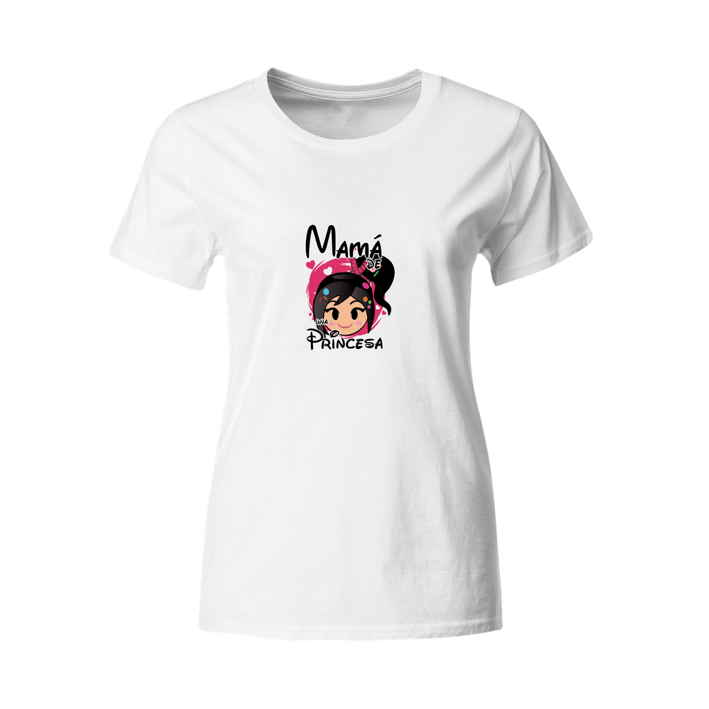 Playeras mamá e hijos:  Mamá de una princesa Vanellope - Ralph videojuegos. DM664