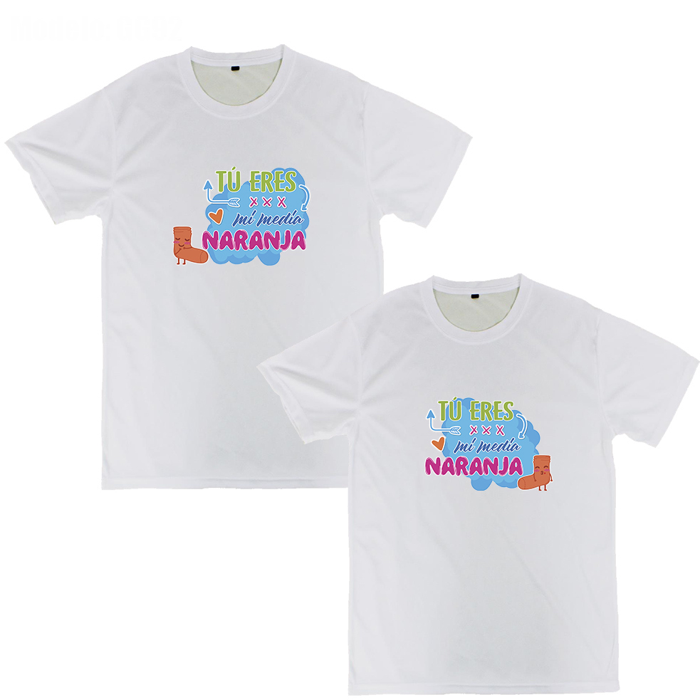 Playeras parejas:  Tú eres mi media naranja. (1/2)