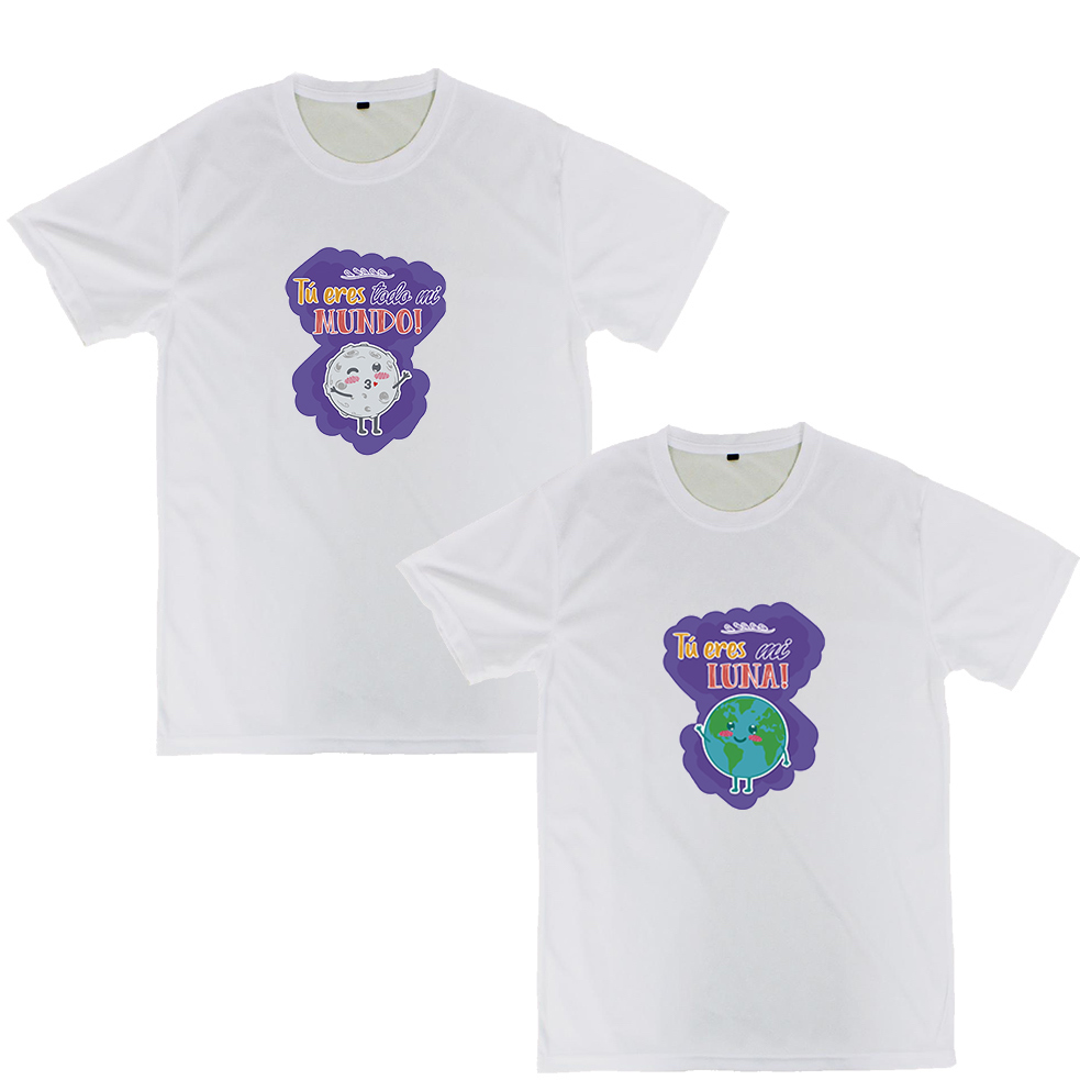 Playeras parejas:  Tú eres todo mi mundo | mi luna. (1/2)