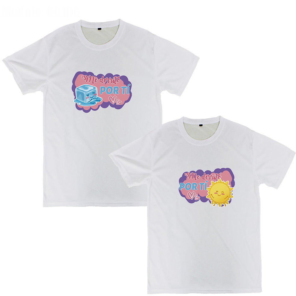 Playeras parejas:  Me derrito por ti. Playeras parejas:  Me derrito por ti. (1/2)