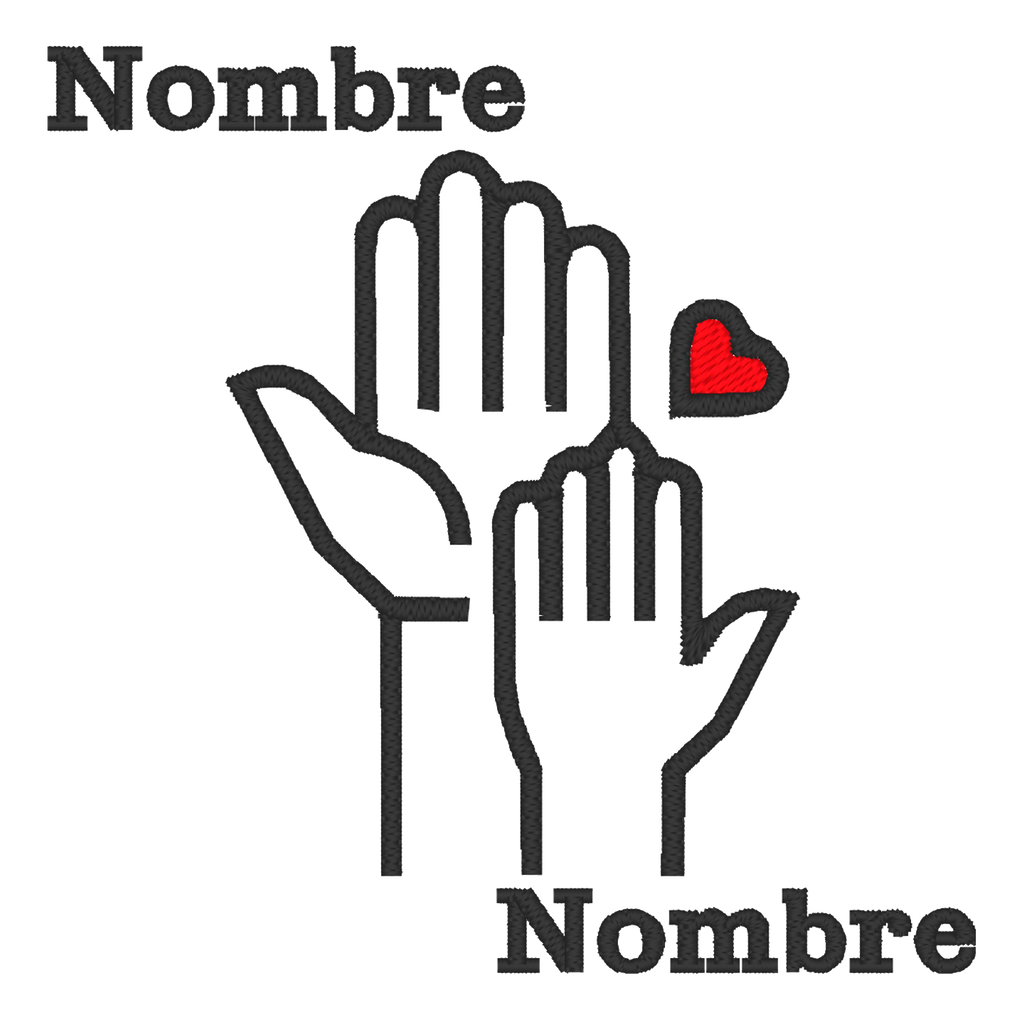 Playera Bordada BDP2. Día del padre personalizada mano + nombres