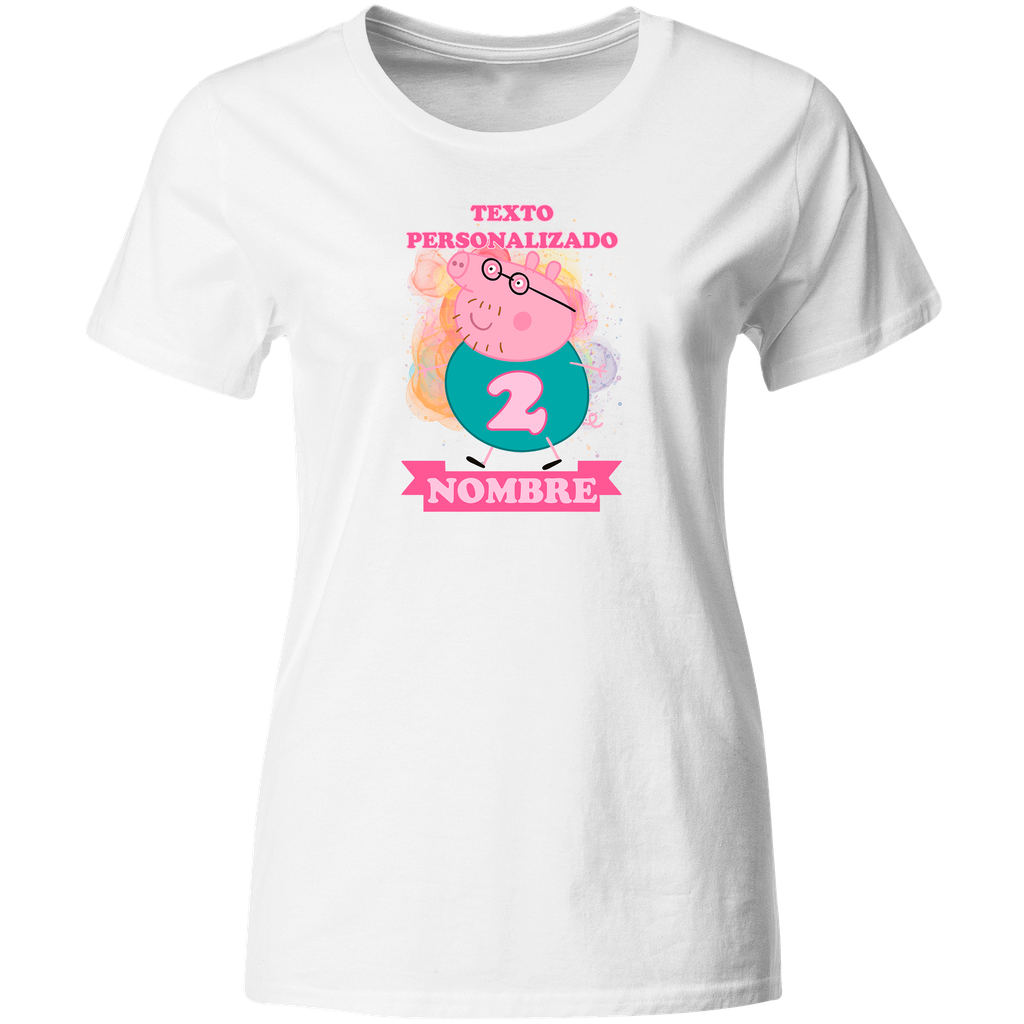 Playera Personalizada Cumpleaños Pc48. Peppa Pig Cerdita