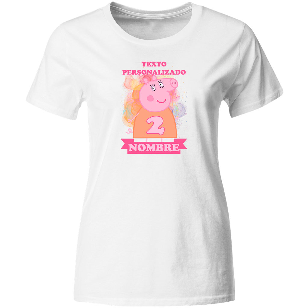 Playera Personalizada Cumpleaños Pc48. Peppa Pig Cerdita