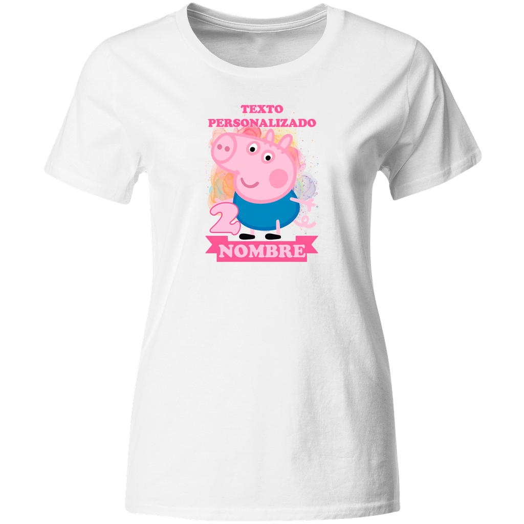 Playera Personalizada Cumpleaños Pc48. Peppa Pig Cerdita