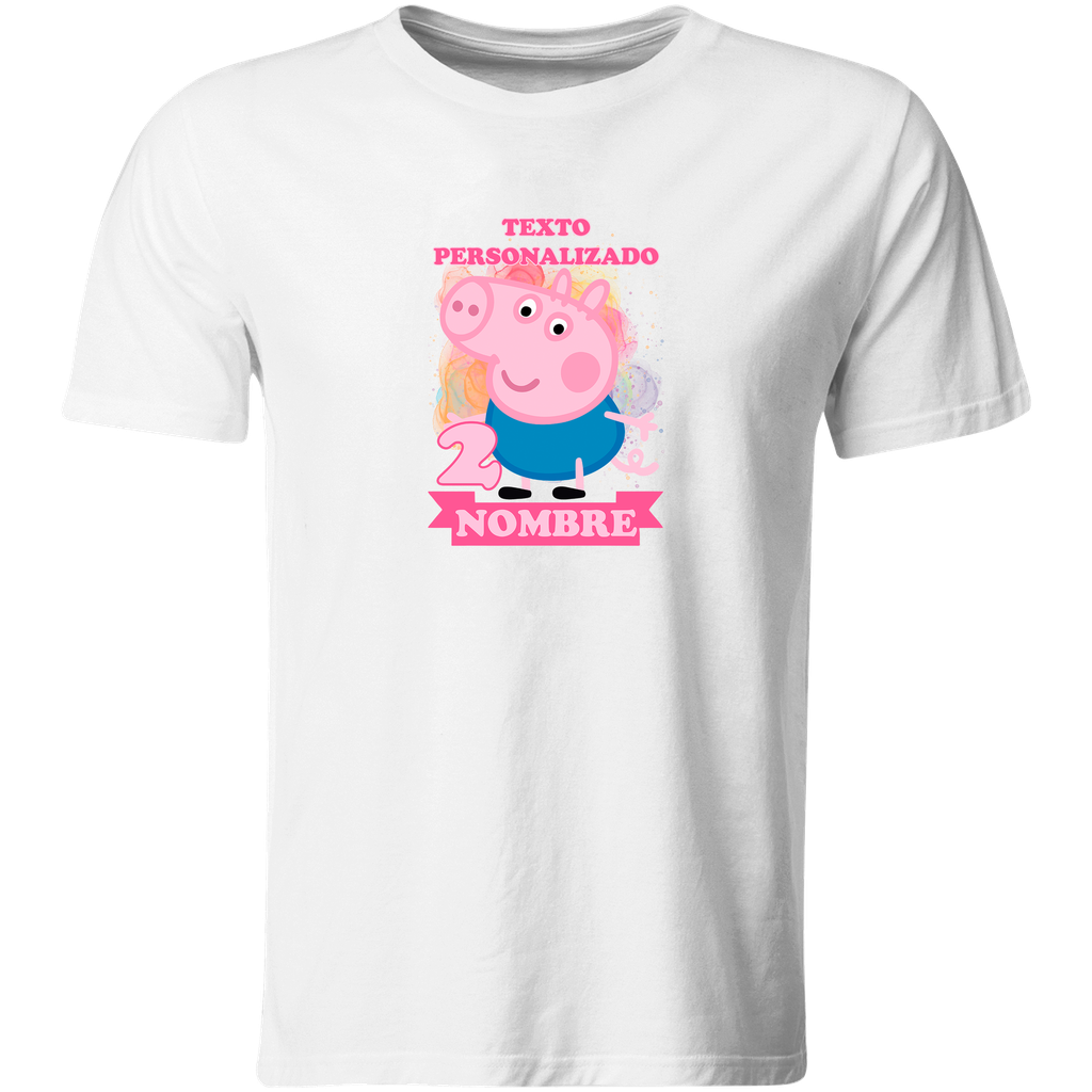 Playera Personalizada Cumpleaños Pc48. Peppa Pig Cerdita