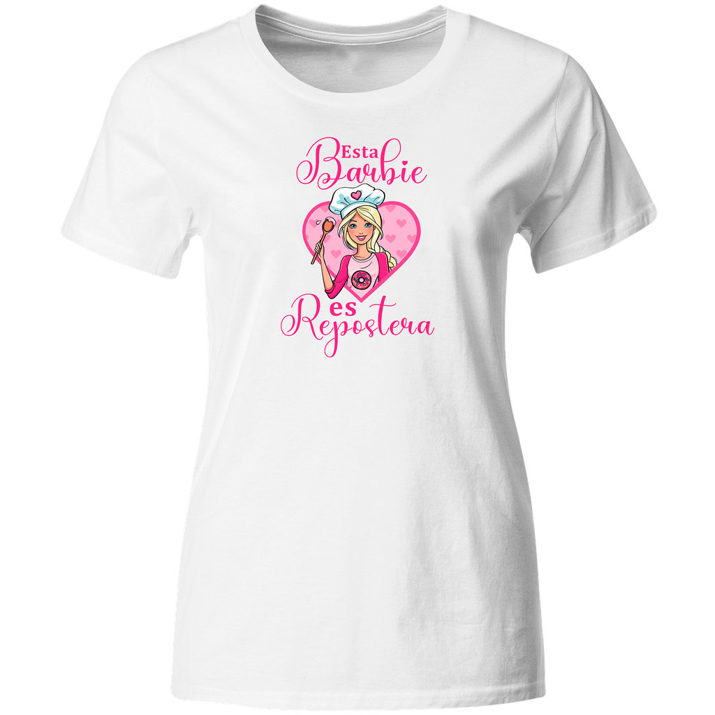 Playera Individual Lk635. Barbie repostera, silueta, muñeca