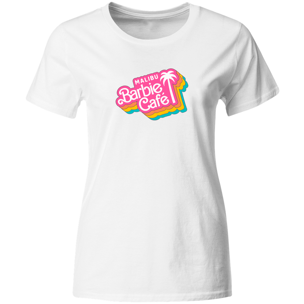 Playera Individual Lk637. Barbie, Silueta, Muñeca, Estampada