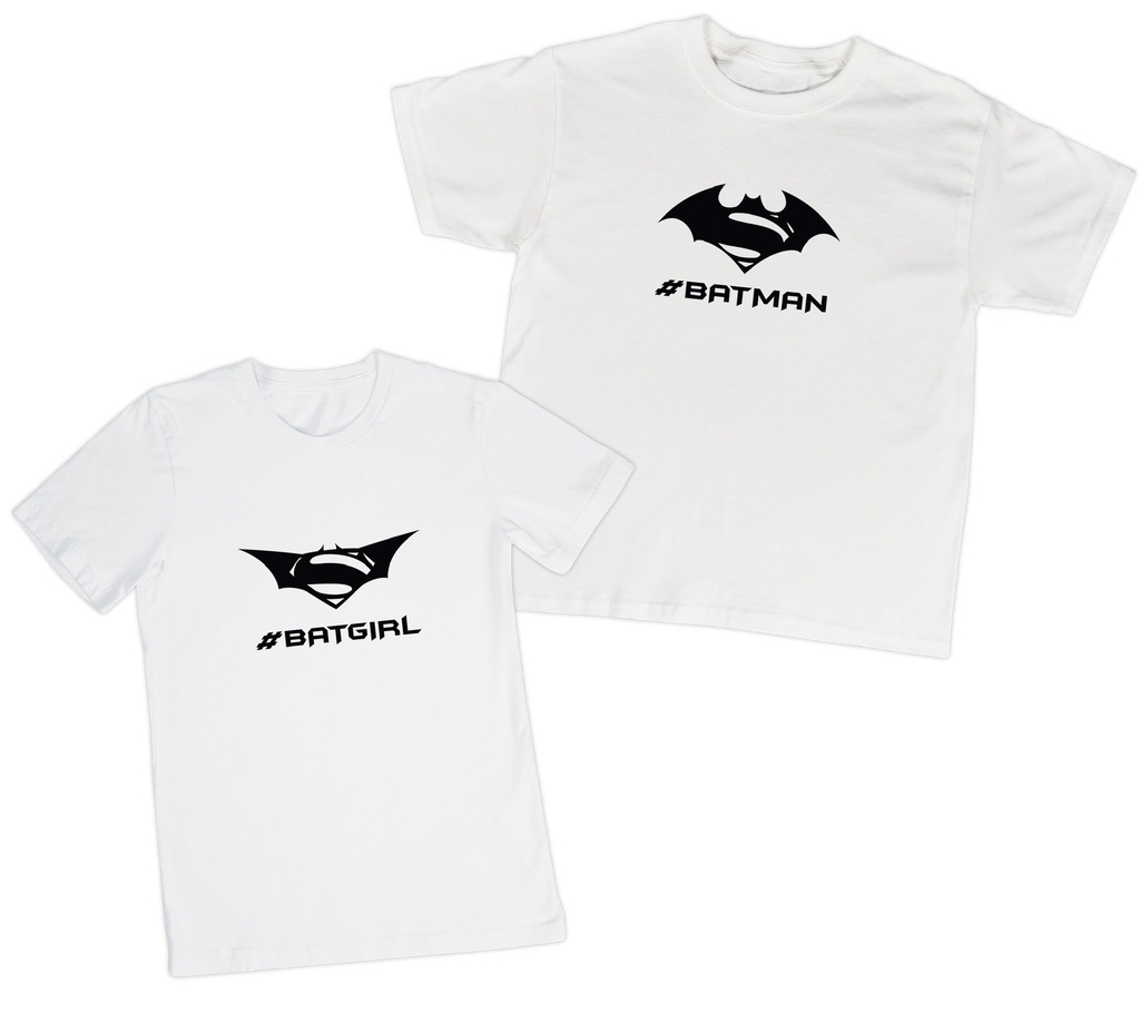 Playeras parejas:  #Batgirl y #batman.(1/2)