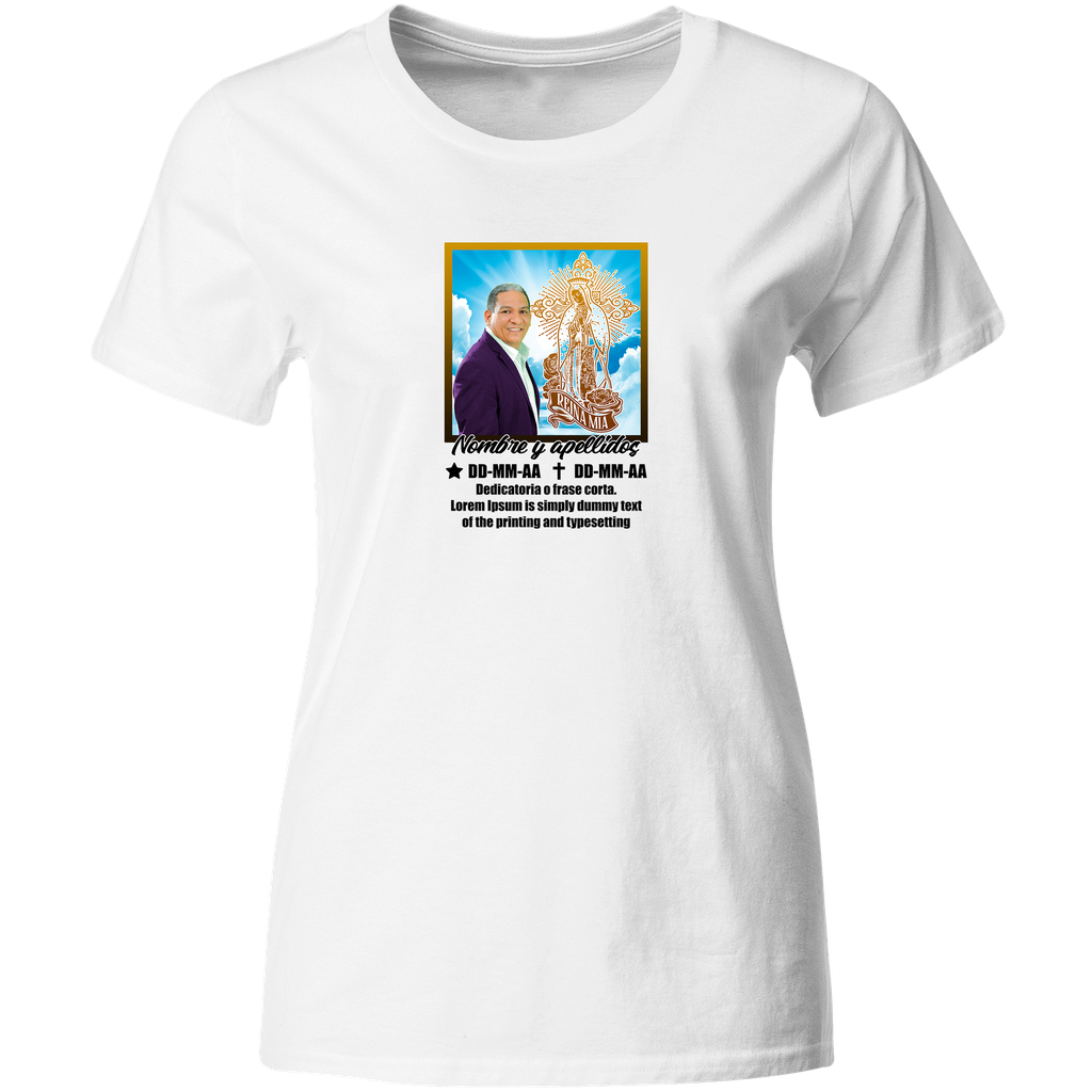 Playera Novenario Pn4. Foto + Texto Personalizado. luto 