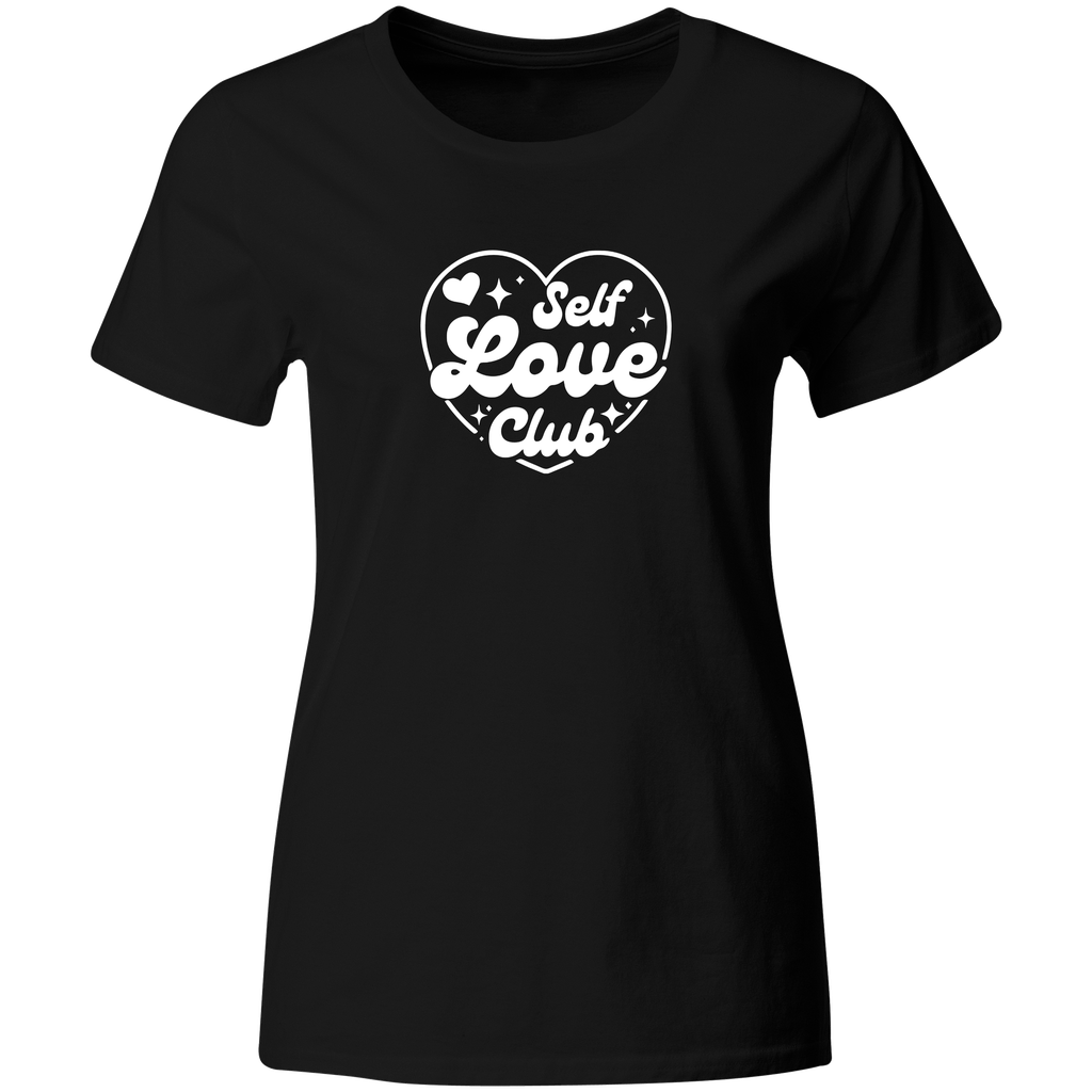 Playera Color Lk676. Frase self love club psicologia actitud