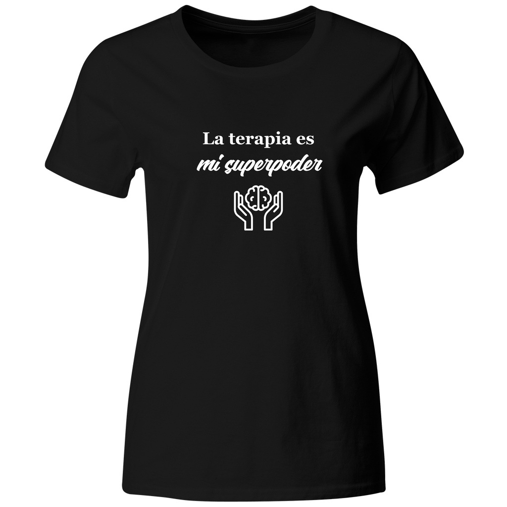 Playera Color Ic62. Frase: La terapia es mi superpoder