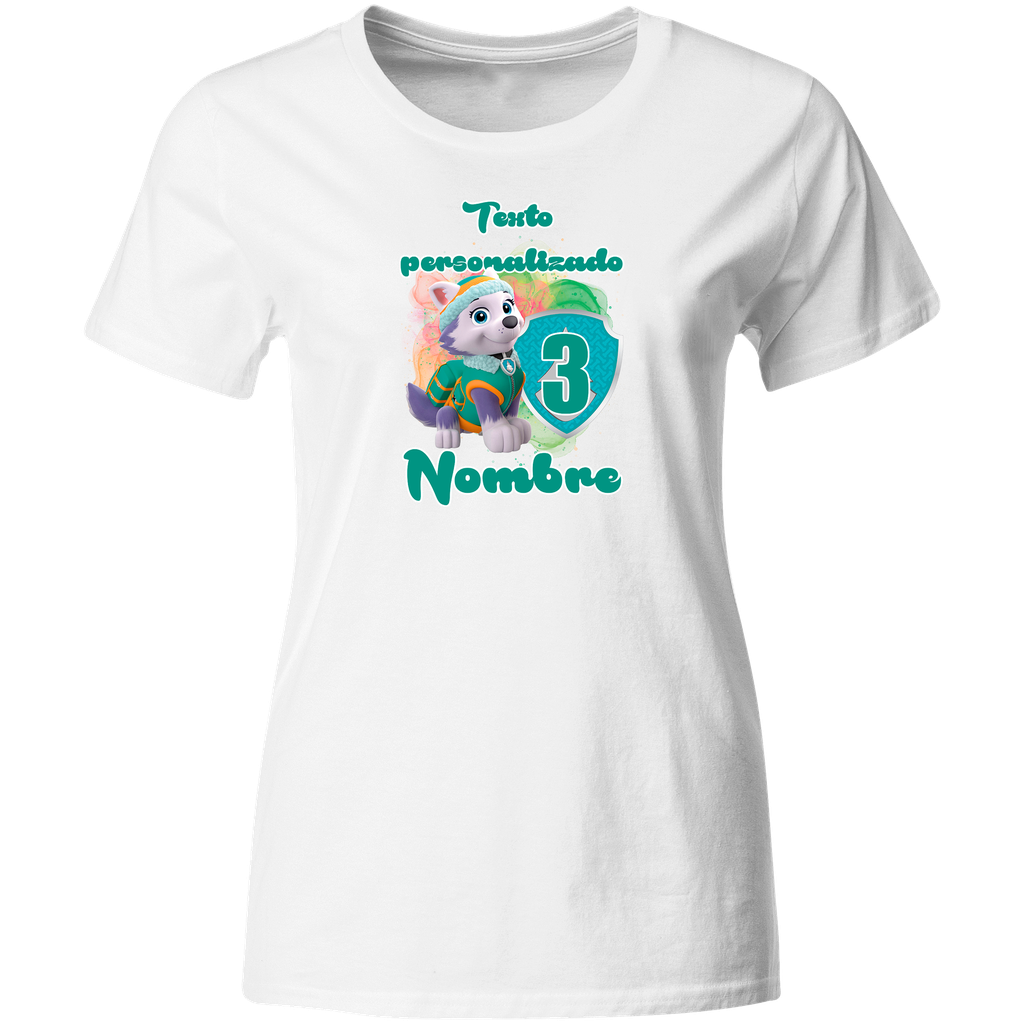 Playera Personalizada Cumpleaños Pc70. Everest patrulla canina. Paw Patrol