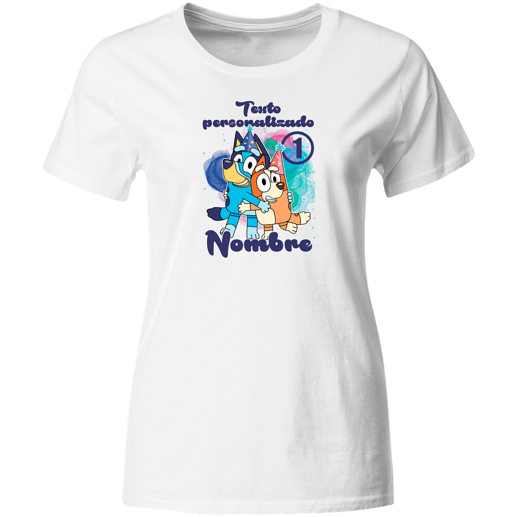 Playera Personalizada Cumpleaños Pc72. Bluey Dog familia