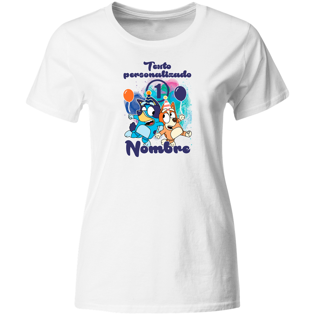 Playera Personalizada Cumpleaños Pc73. Bluey Dog Familia
