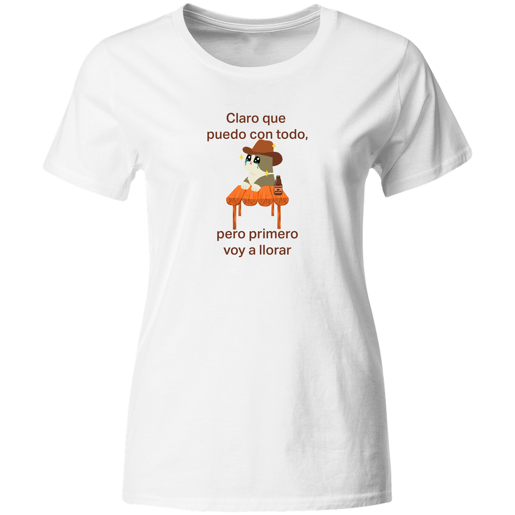 Playera Individual Lk693. meme kawaii primero voy a llorar 