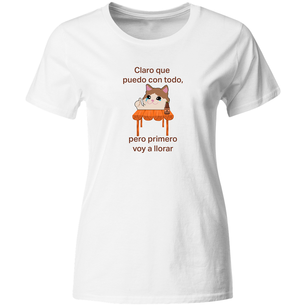 Playera Individual Lk694. Meme Kawaii Primero Voy A Llorar 