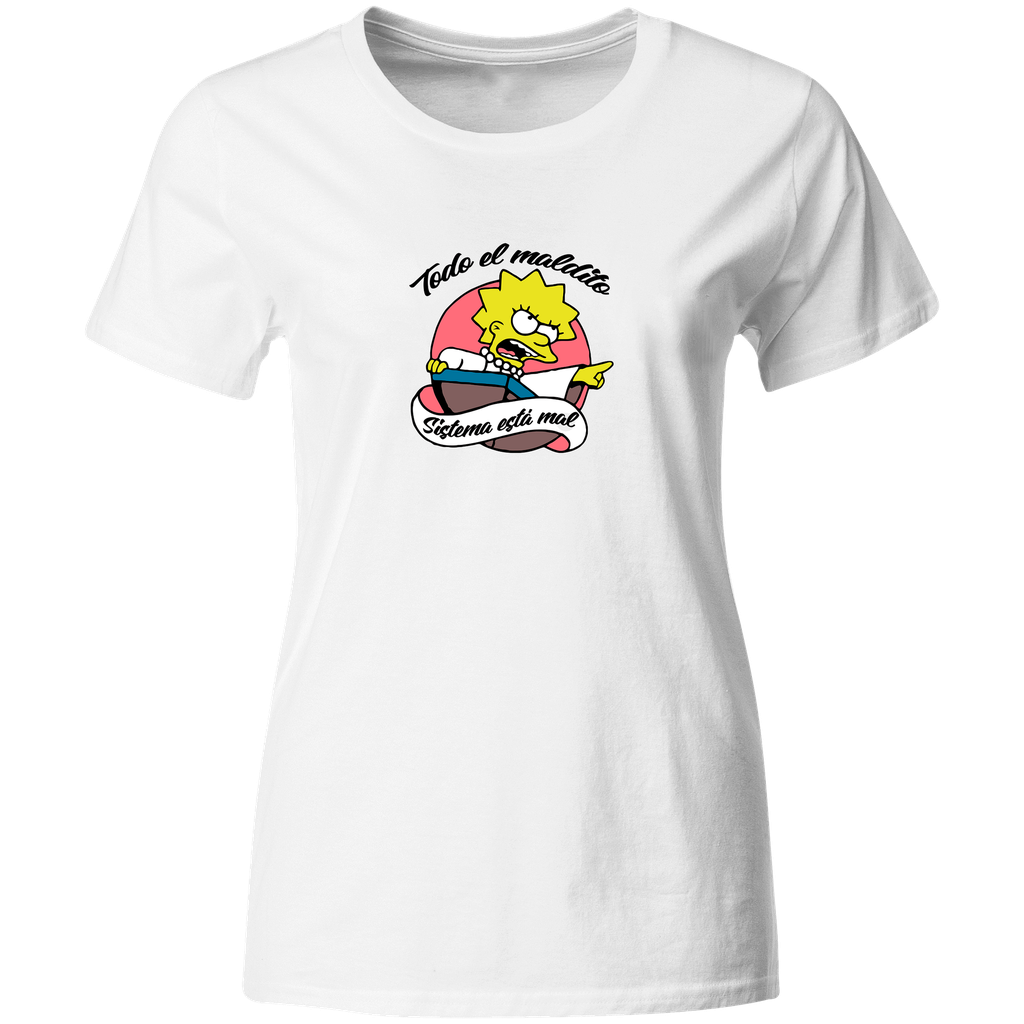 Playera Individual Lk697. Meme lisa todo el sistema esta mal