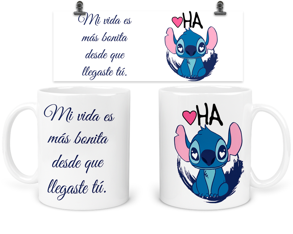 Taza 11 Oz Tapp1. Dúo De Tazas Aniversario: Stitch