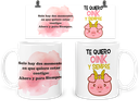 Taza 11 Oz Tapp4. Dúo De Tazas Aniversario: cerditos oink