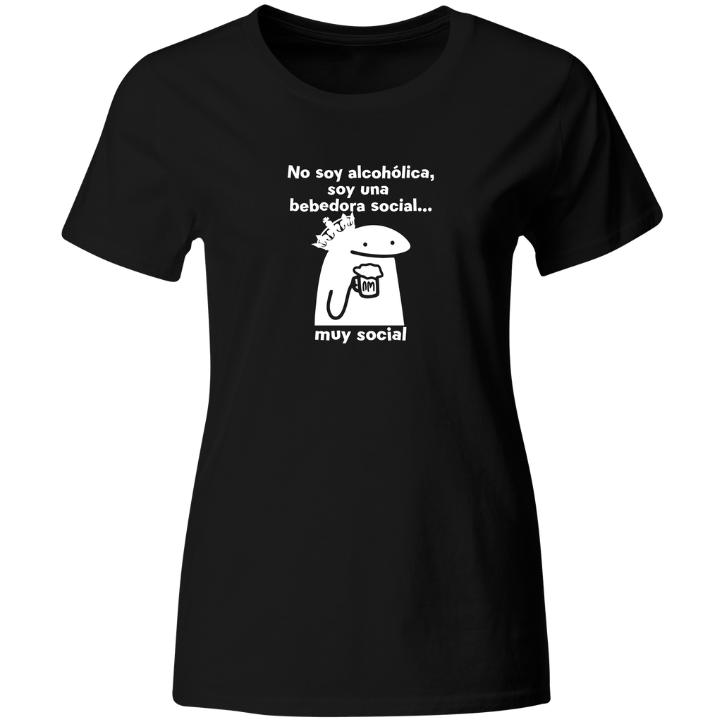 Playera Color Ic80. Borracho. Bebedora social. Borracha meme