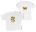 Playeras parejas:  Kin & Queen. (1/2)