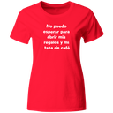 Playera Color Na155. Frase Navidad: Abrir regalos y mi taza