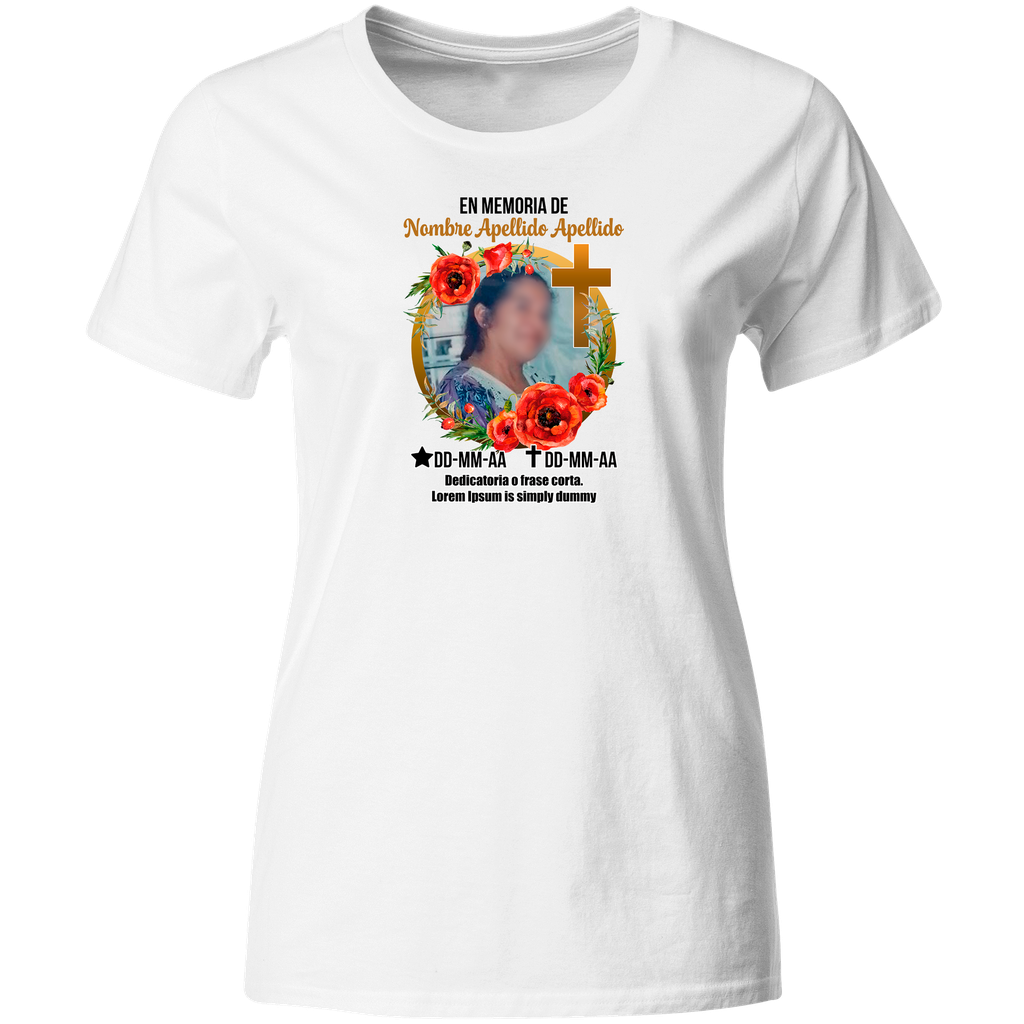 Playera Novenario Pn7. Foto + Texto Personalizado. Luto 