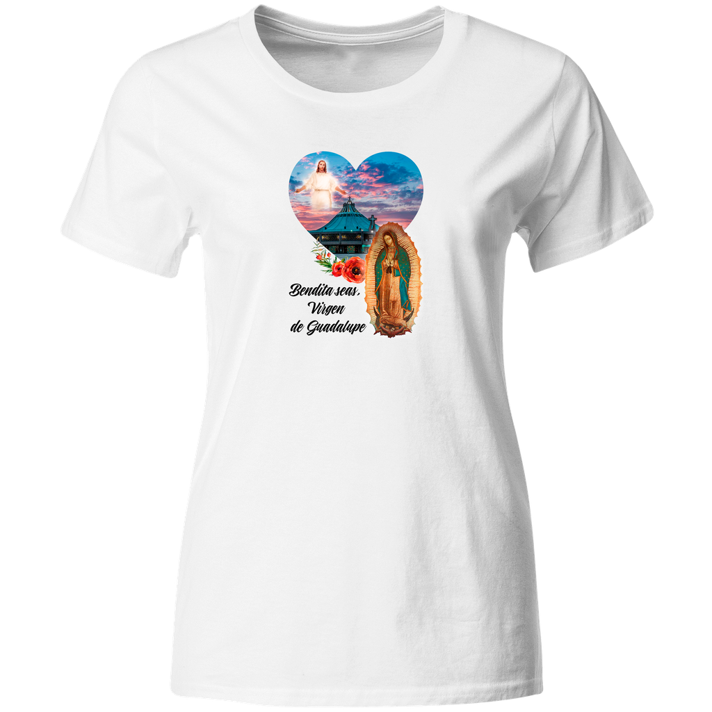 Playera Religiosa Rg29. Bendita seas Virgen De Guadalupe