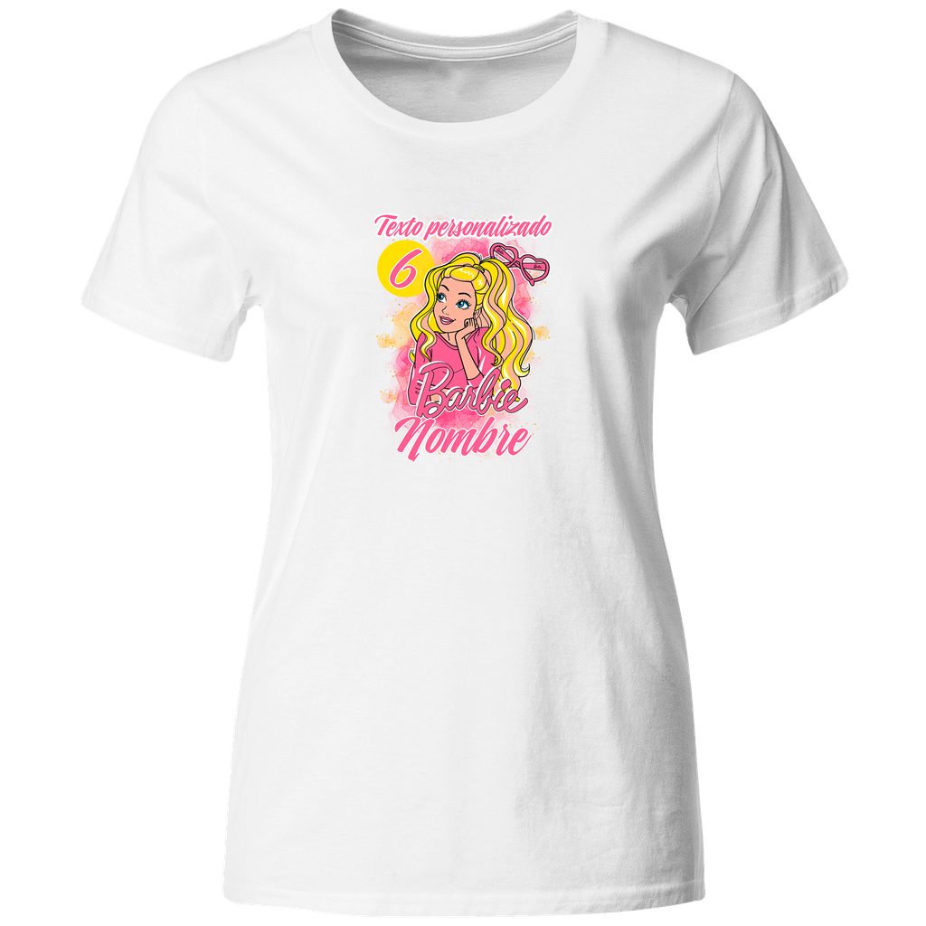 Playera Personalizada Cumpleaños Pc78. Barbie muñeca