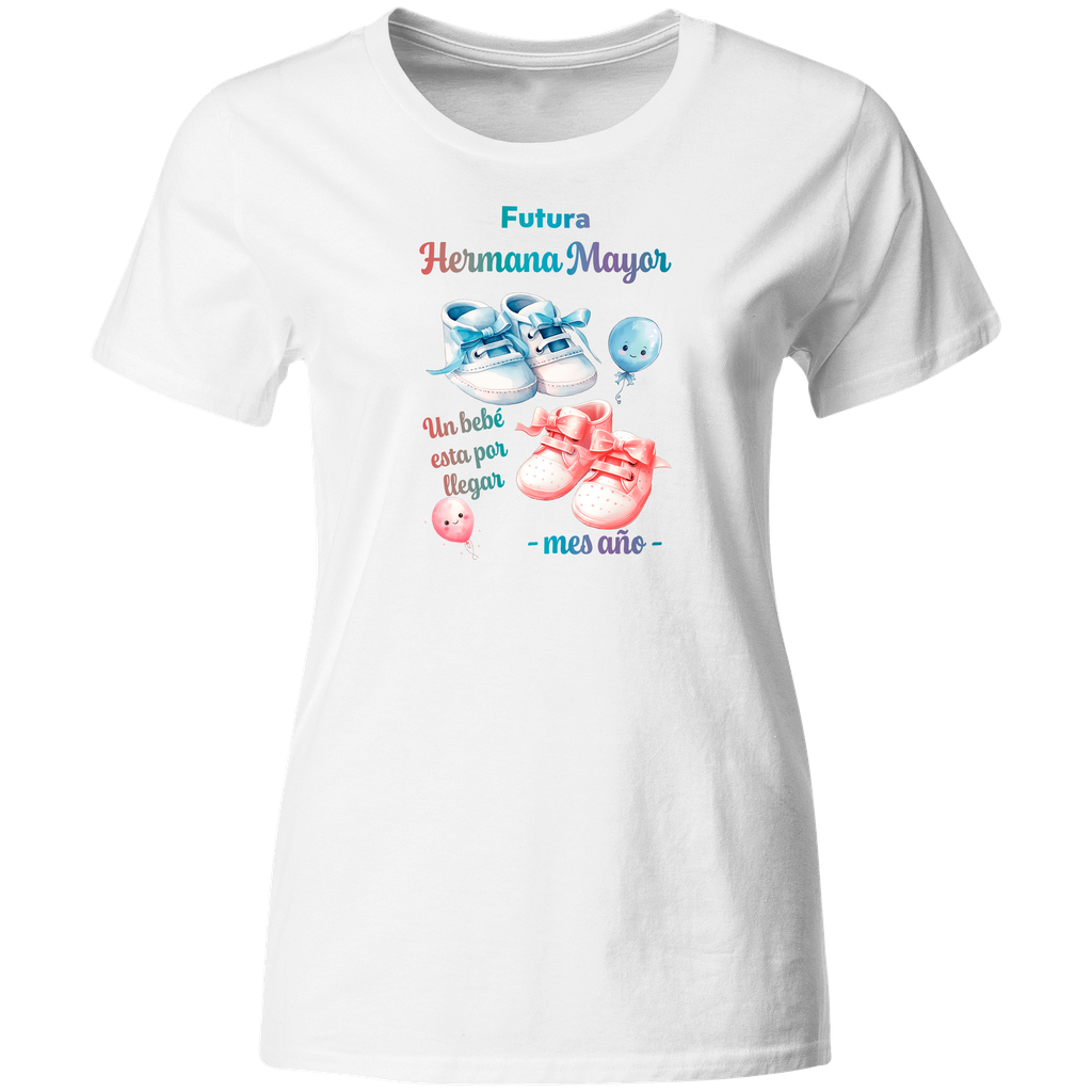 Playera Personalizada Due1. Futura Hermana Mayor. Embarazo Maternidad