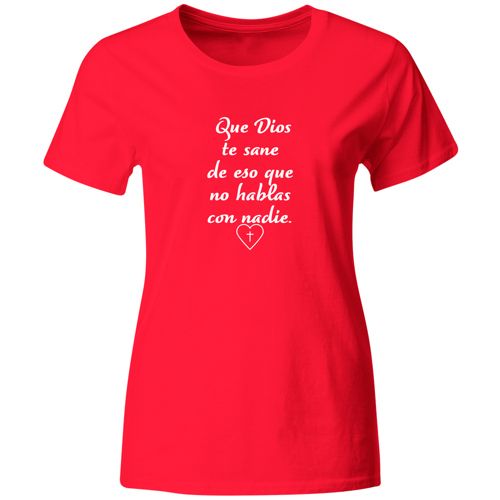 Playera Color Rg40 Religiosa. Frase: Que Dios te sane...