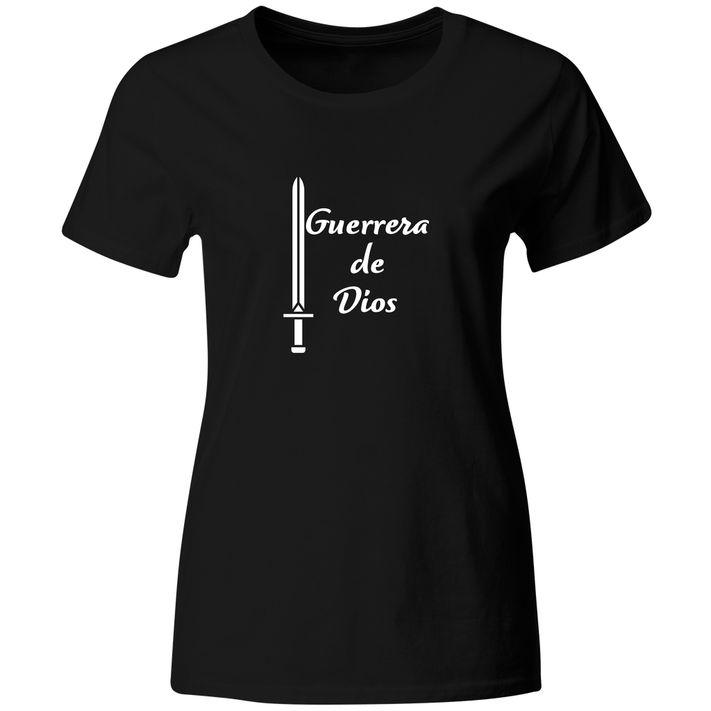 Playera Color Rg42 Religiosa. Frase: Guerrera de Dios