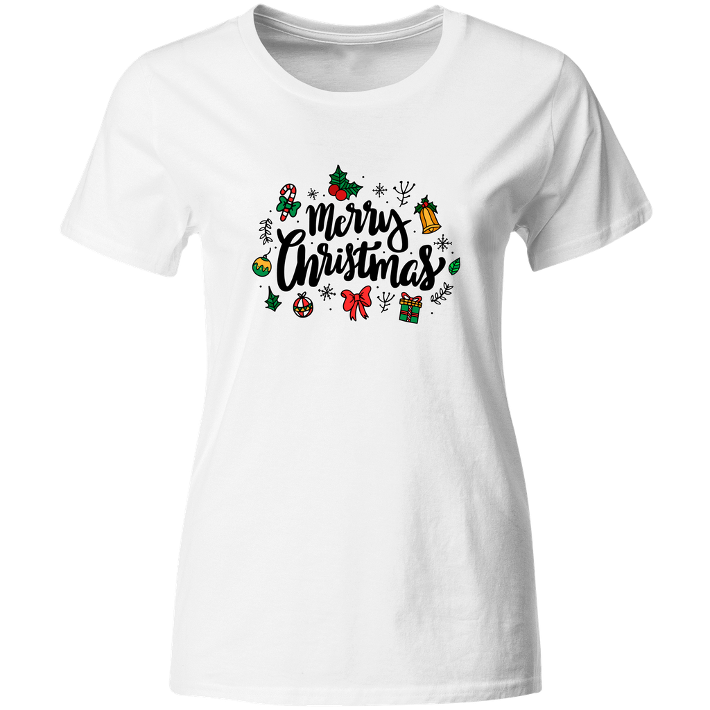 Playera Individual Na161. Navidad Navideña regalos pino