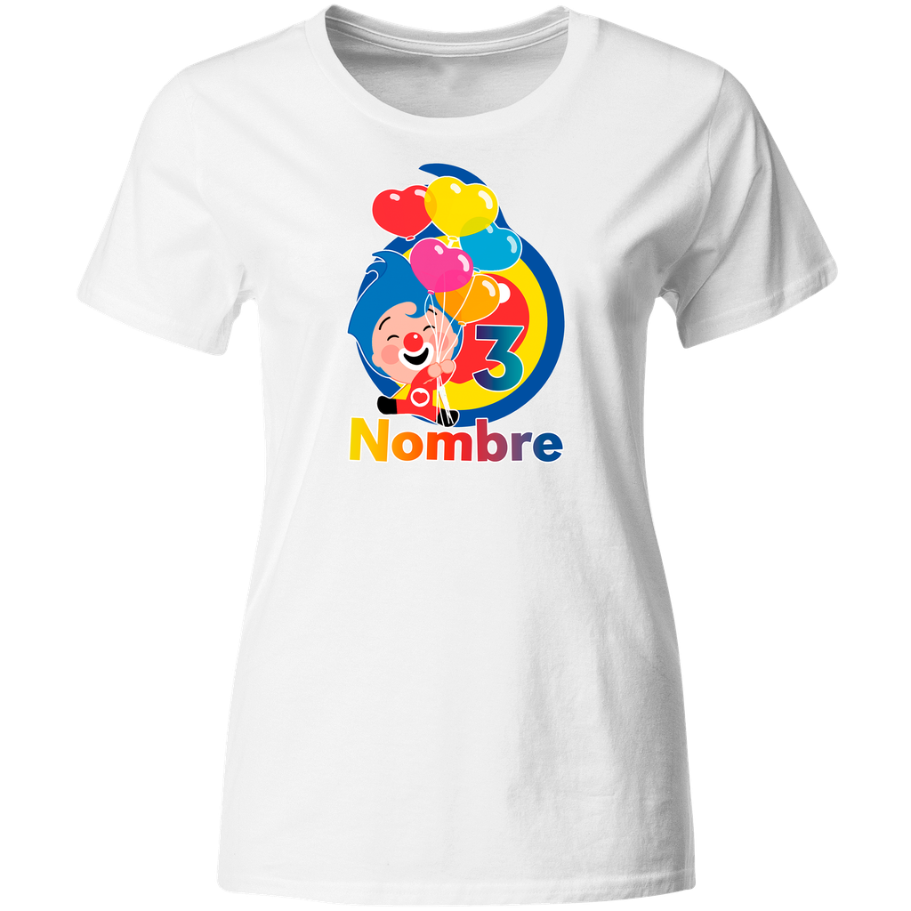 Playera Personalizada Cumpleaños Pc80. Plim Payaso Circo Plim