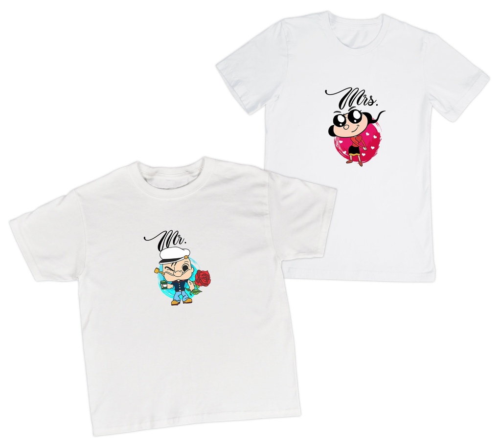 Playeras parejas:  Popeye & Olivia. (2/2)