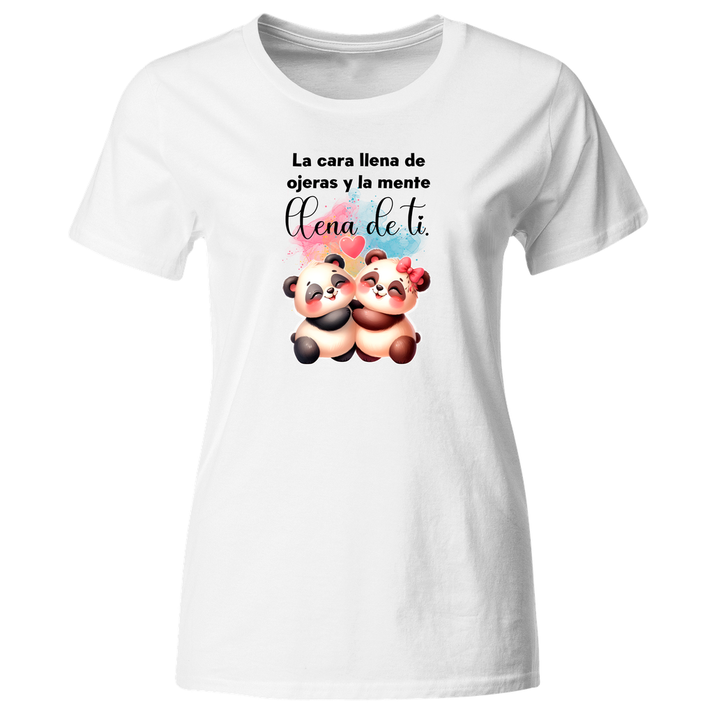 Playera Lsv21 Parejas. Pandas. la mente llena de ti. Frase