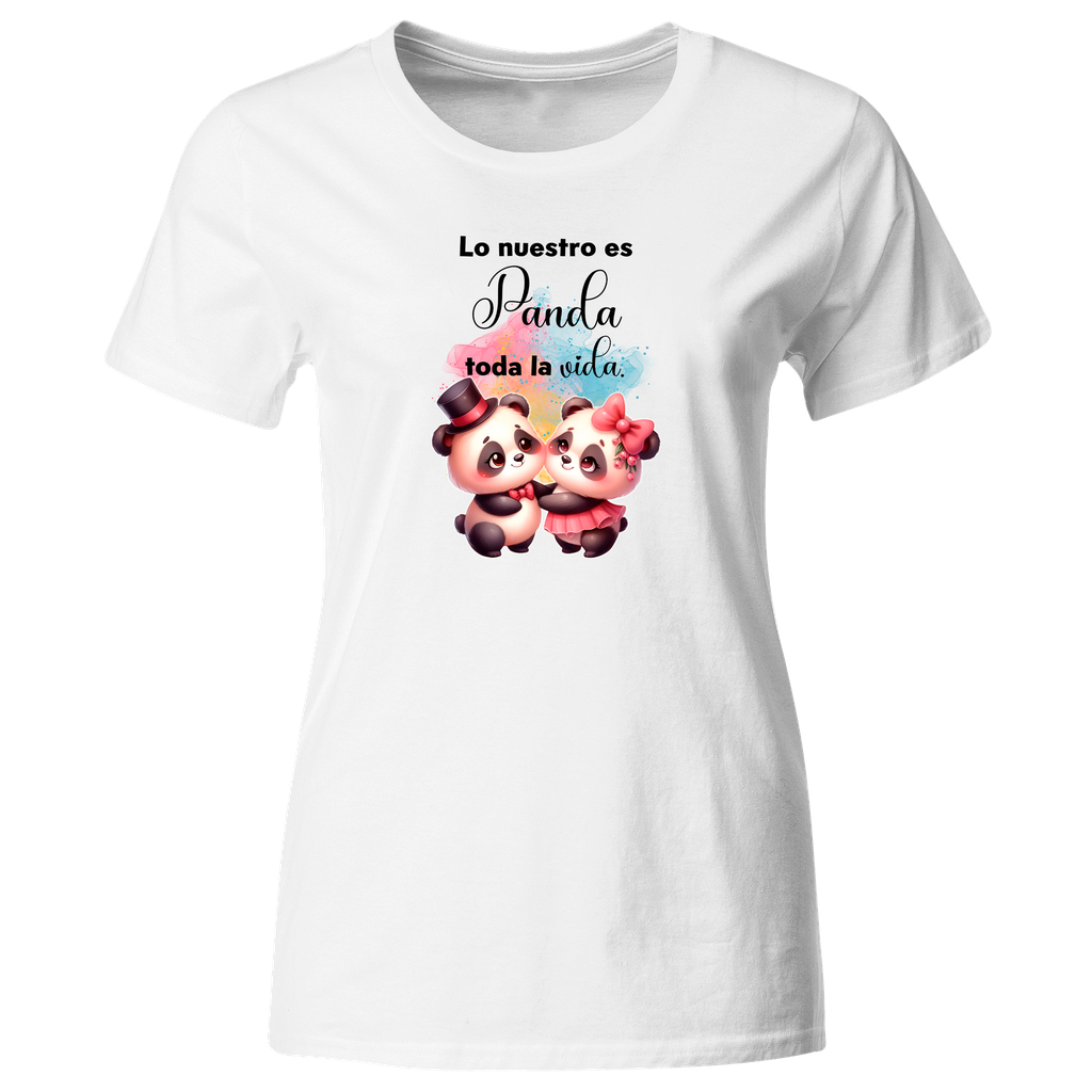 Playera Lsv22 Parejas. Lo nuestro es panda toda la vida