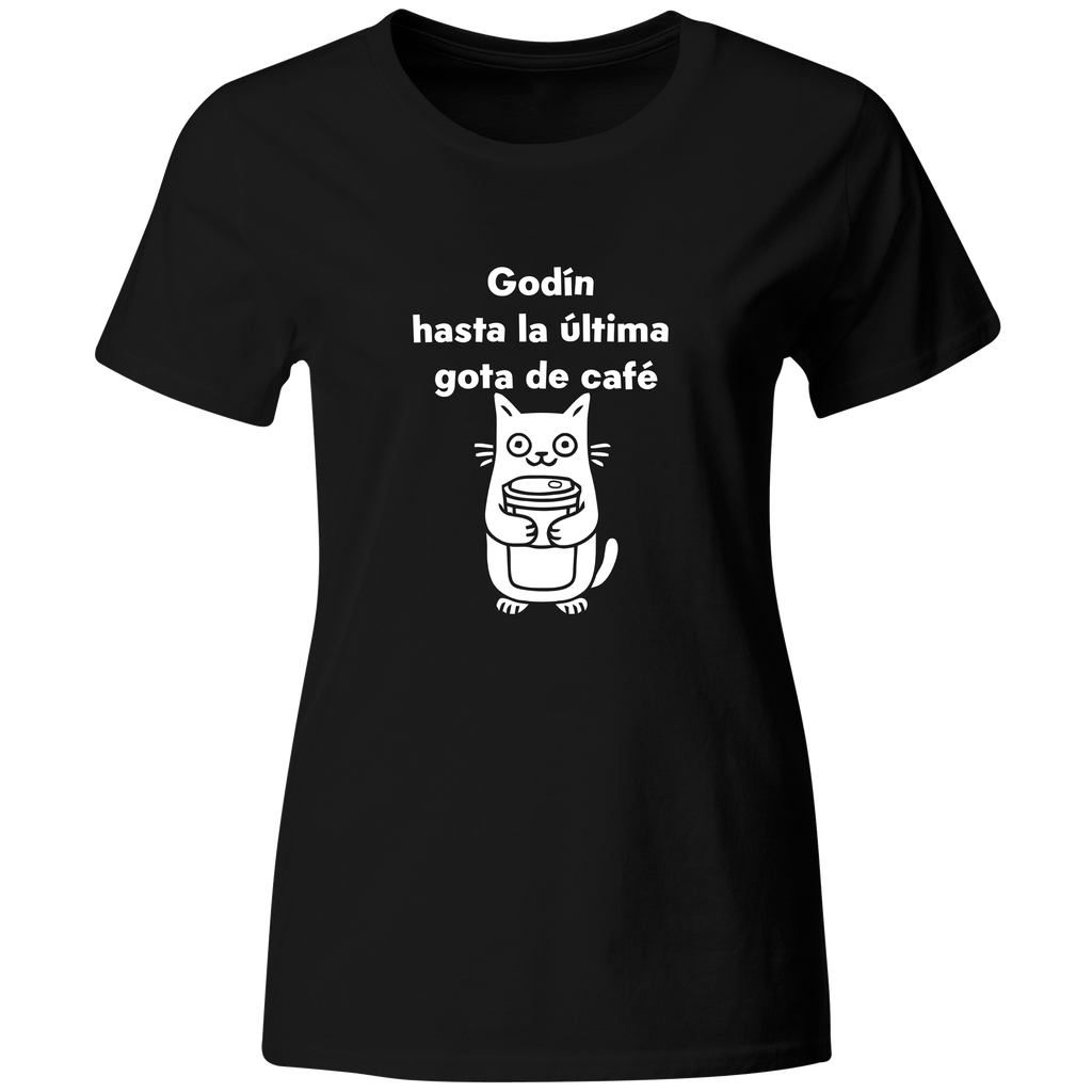 Playera Color Ic92. meme Godin hasta la ultima gota de cafe