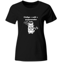 Playera Color Ic93. meme: Codigo + café = programador feliz