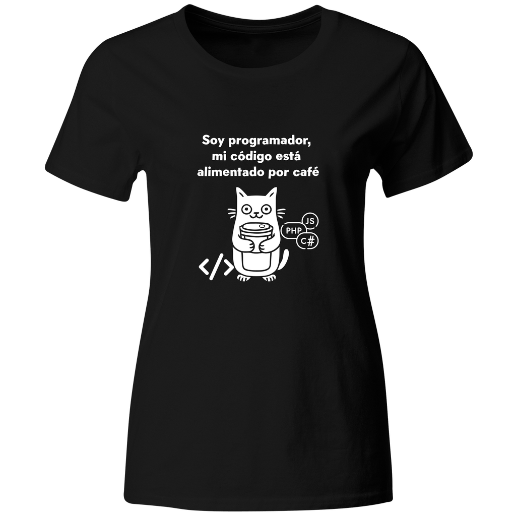 Playera Color Ic94. Meme: Programador mi codigo esta alimentado por café