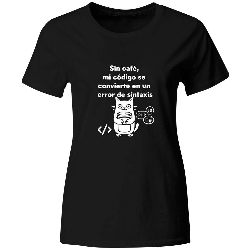 Playera Color Ic96. cafe programador sintaxis codigo