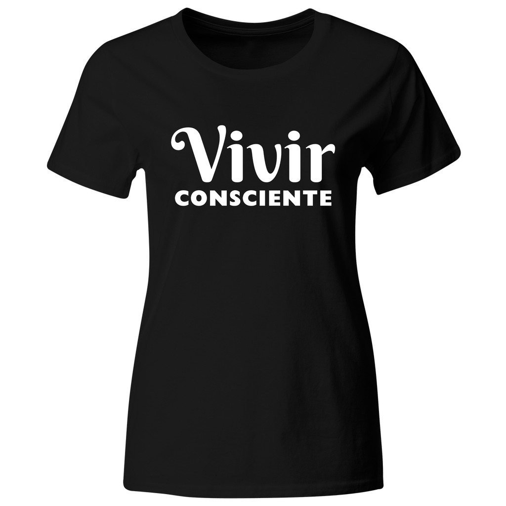Playera Color Ic124. Frase Positiva: vivir consciente