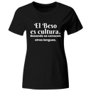 Playera Color Ic126. Frase meme: El beso es cultura