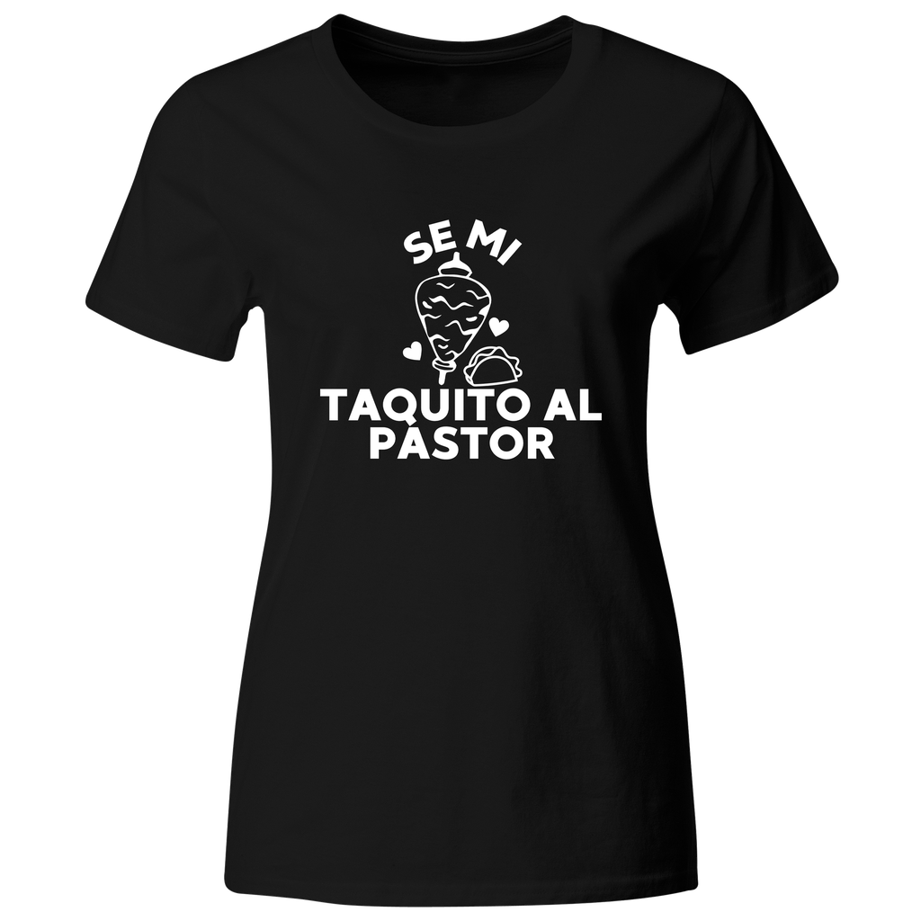 Playera pareja Lsv44. Frase Meme: Se mi taquito al pastor. 