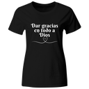 Playera Rg47 Religiosa. Frase: Dar gracias en todo a Dios