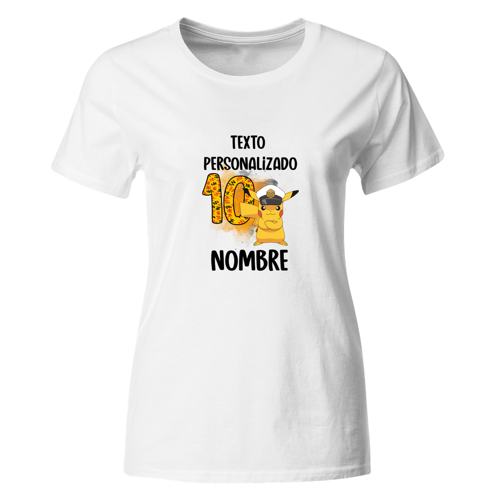 Playera Personalizada Cumpleaños Pc92. Pikachu pokemon rayo