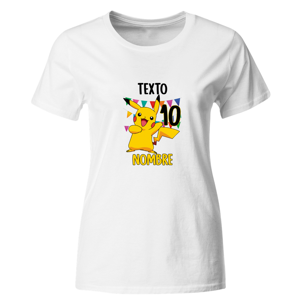 Playera Personalizada Cumpleaños Pc93. Pikachu pokemon rayo